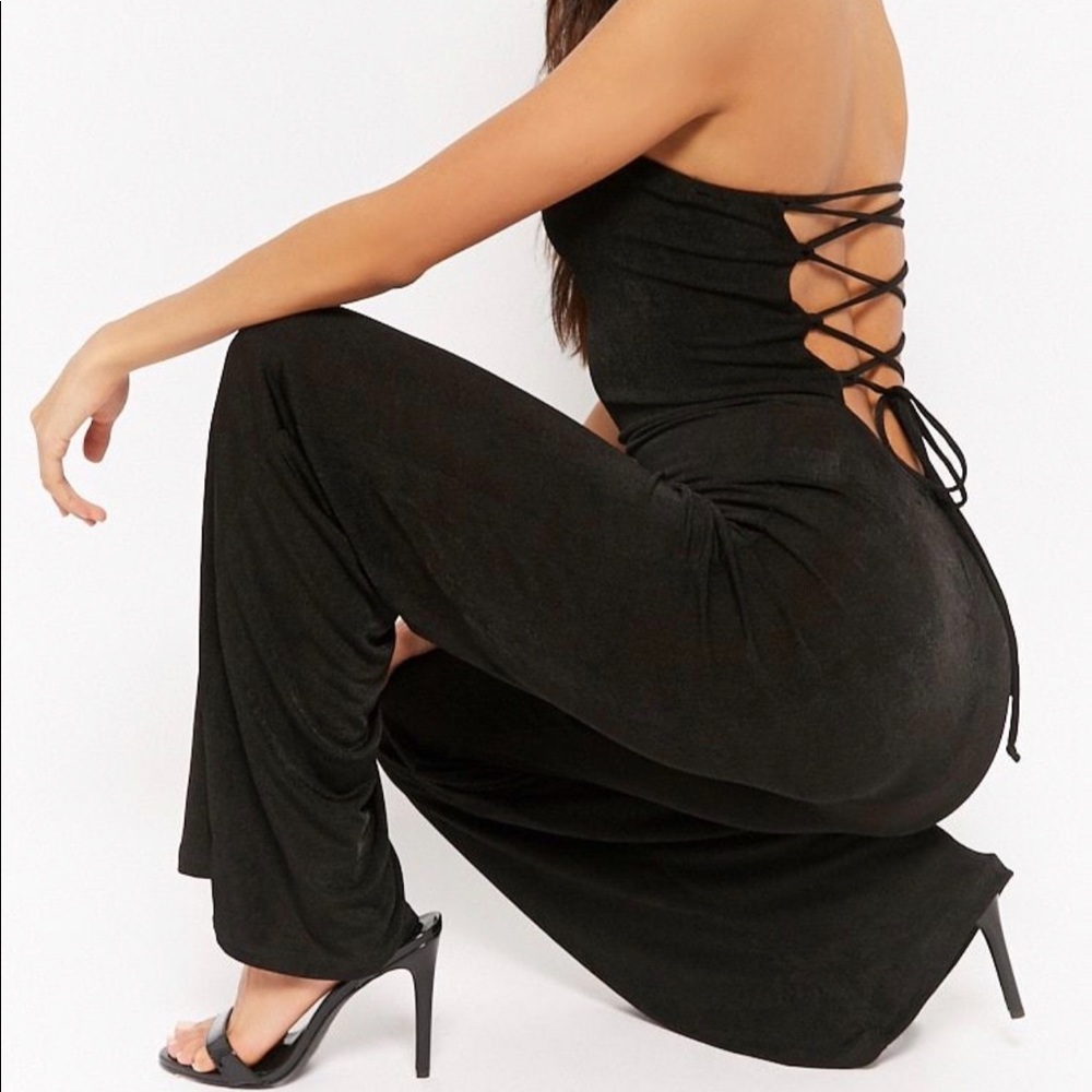 Lace up jumpsuit